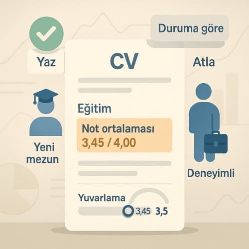 CV'de Not Ortalaması Ne Zaman ve Nasıl Yazılmalı? Türkiye'de İş Başvurusunda Dikkat Edilmesi Gerekenler